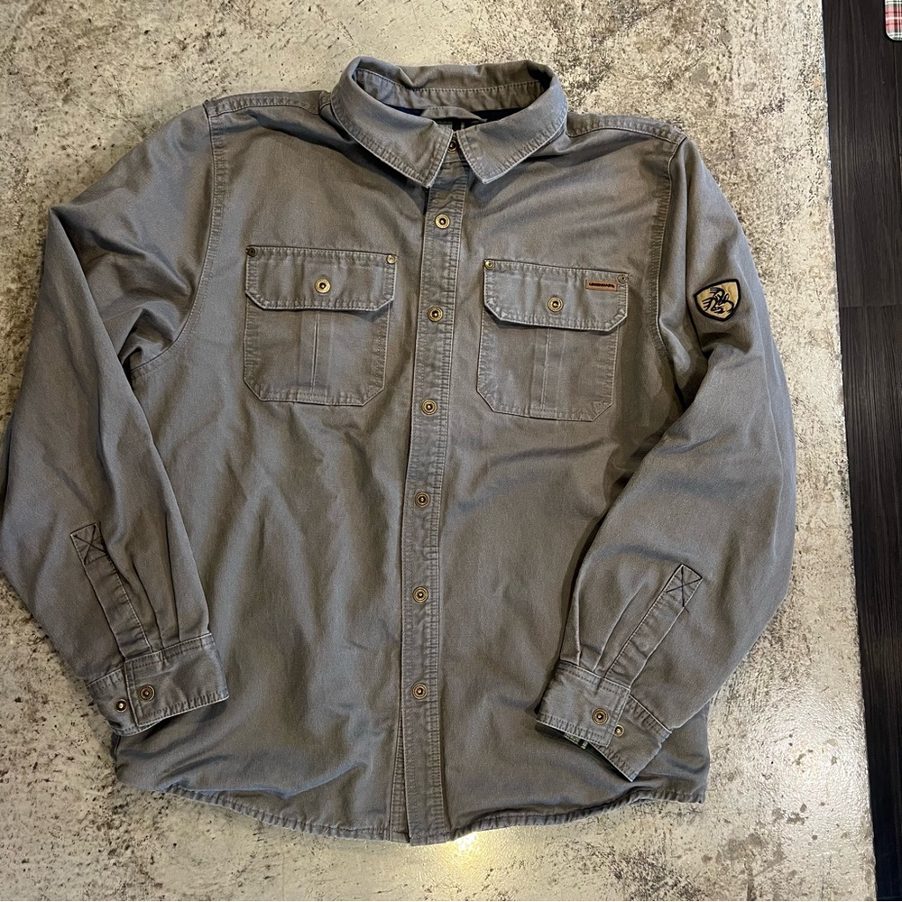 Legendary Whitetails Men's Flannel Lined Jacket Waxed Cotton Wolf Gray Large